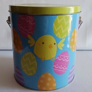 Vintage Easter Storage Tin With Handle